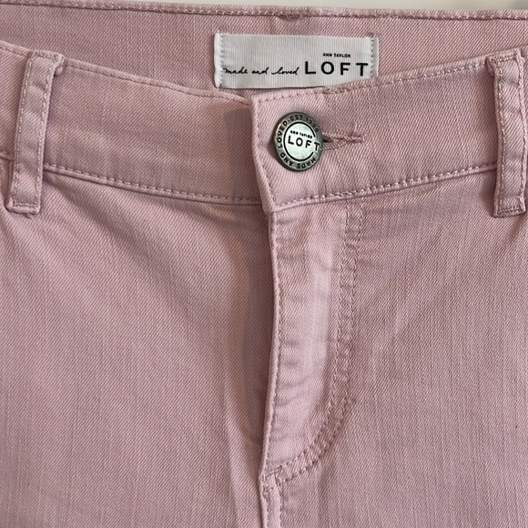 LOFT Women's Skinny Crop Little Pink Jeans 24/00 - Picture 5 of 9